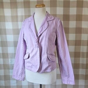 Vtg Y2K 2000s Mossimo Lavender Purple Corduroy Blazer Jacket Button Front  L